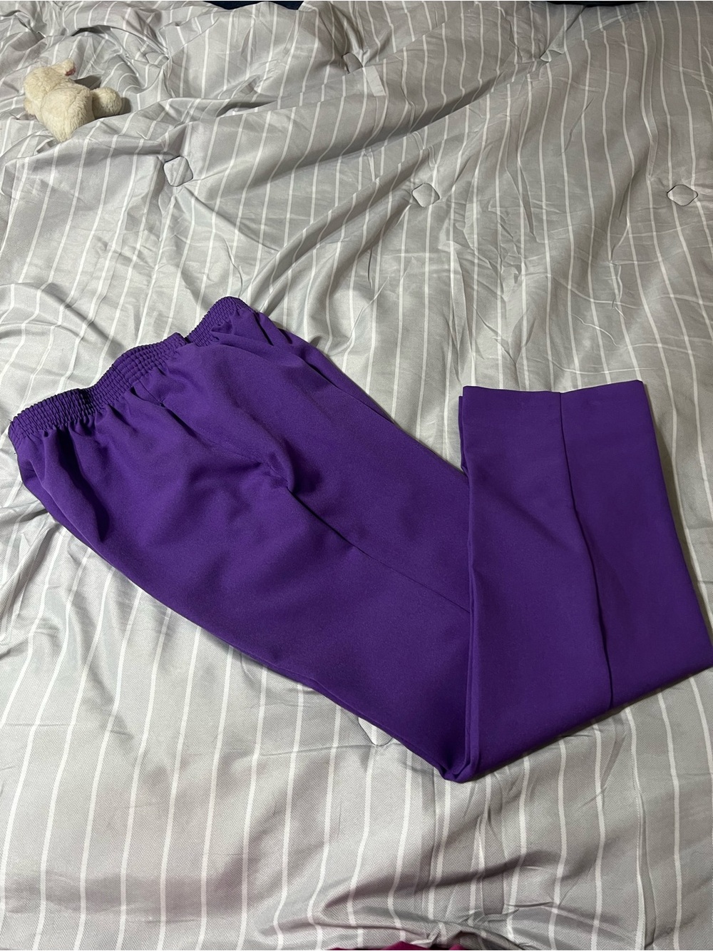 BonWorth Purple Elastic Waist Pants